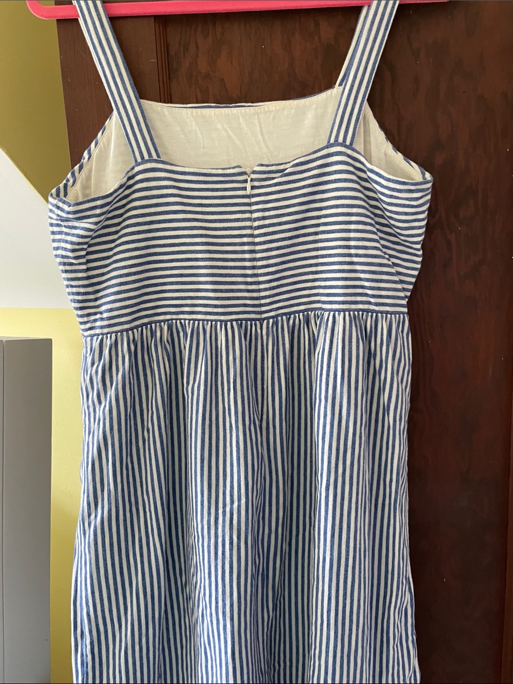 LOFT 100% Cotton Knit Blue and White Striped Dress - Picture 4 of 4